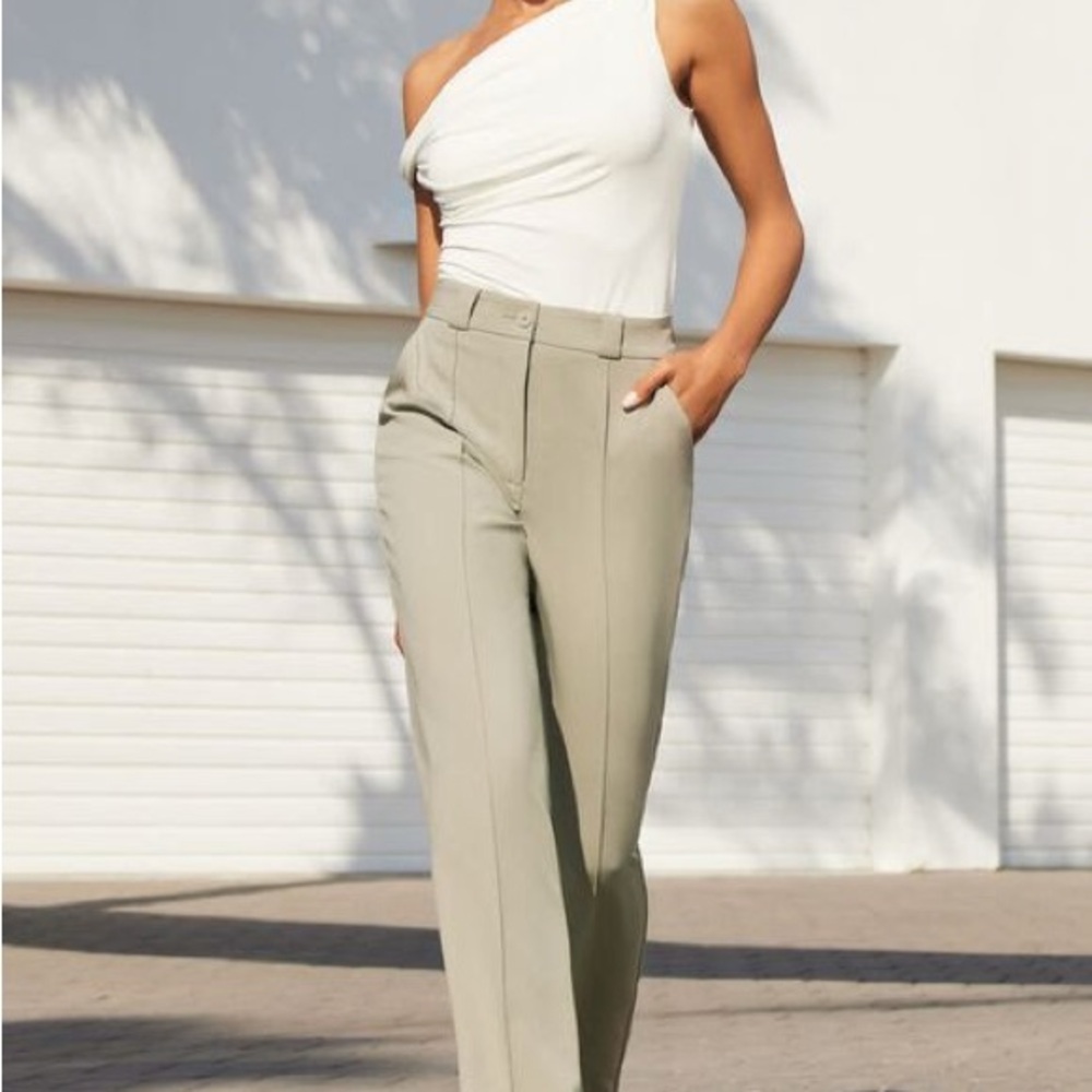 Elegant Sage Green Women's Pants